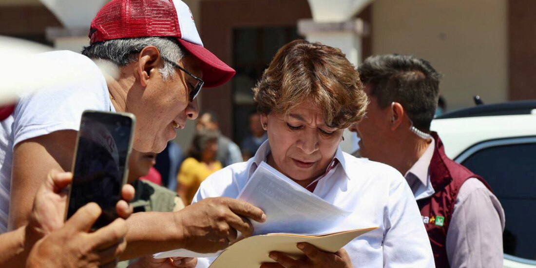 Delfina Gómez, candidata de Morena a la gubernatura del Estado de México.