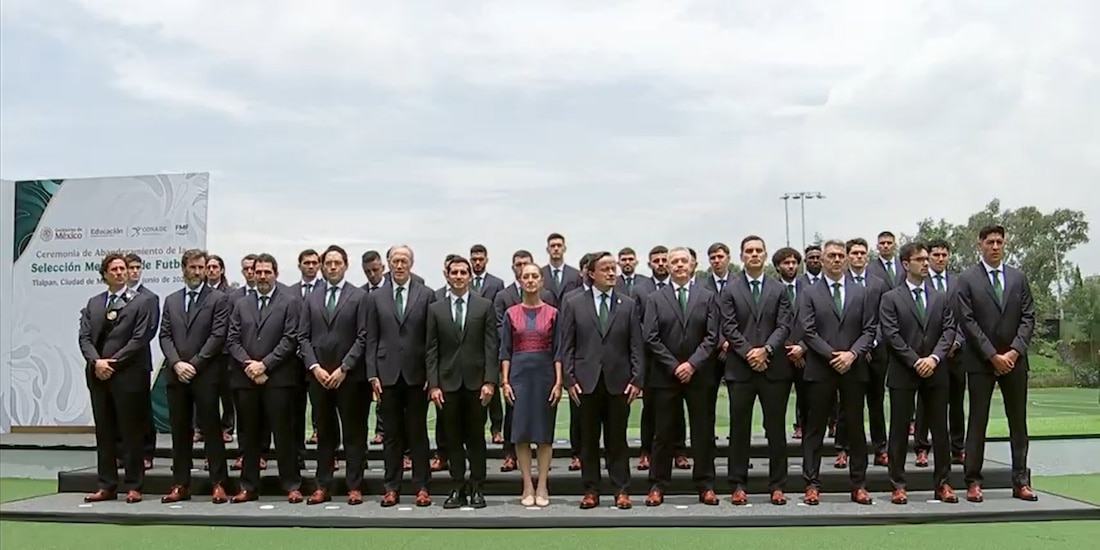 Presidenta Claudia Sheinbaum encabeza ceremonia de abanderamiento de la Selección Mexicana de Fútbol, previo al Mundial 2026.