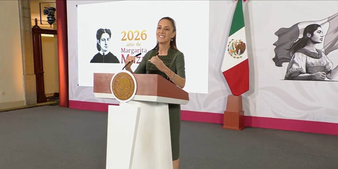 La Presidenta de México este viernes 12 de junio en Palacio Nacional.