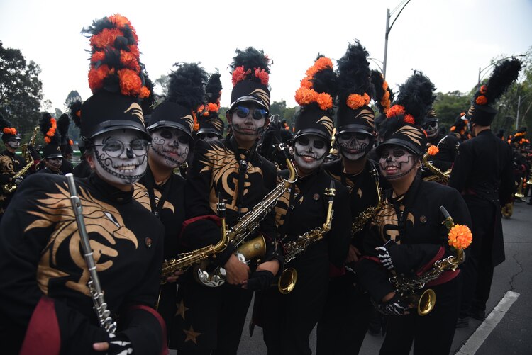 16 comparsas musicales amenizaron el Desfile del Día de Muertos de este 2024. Foto: Gobierno CDMX