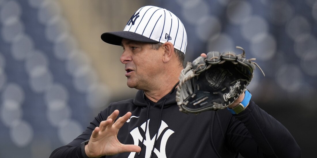Aaron Boone, originario de California, en uno de los entrenamientos previo a la temporada 2025 de las Grandes Ligas.