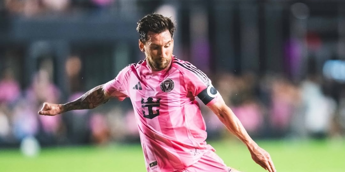 Lionel Messi en un partido con el Inter Miami