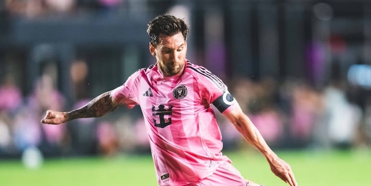 Lionel Messi en un partido con el Inter Miami