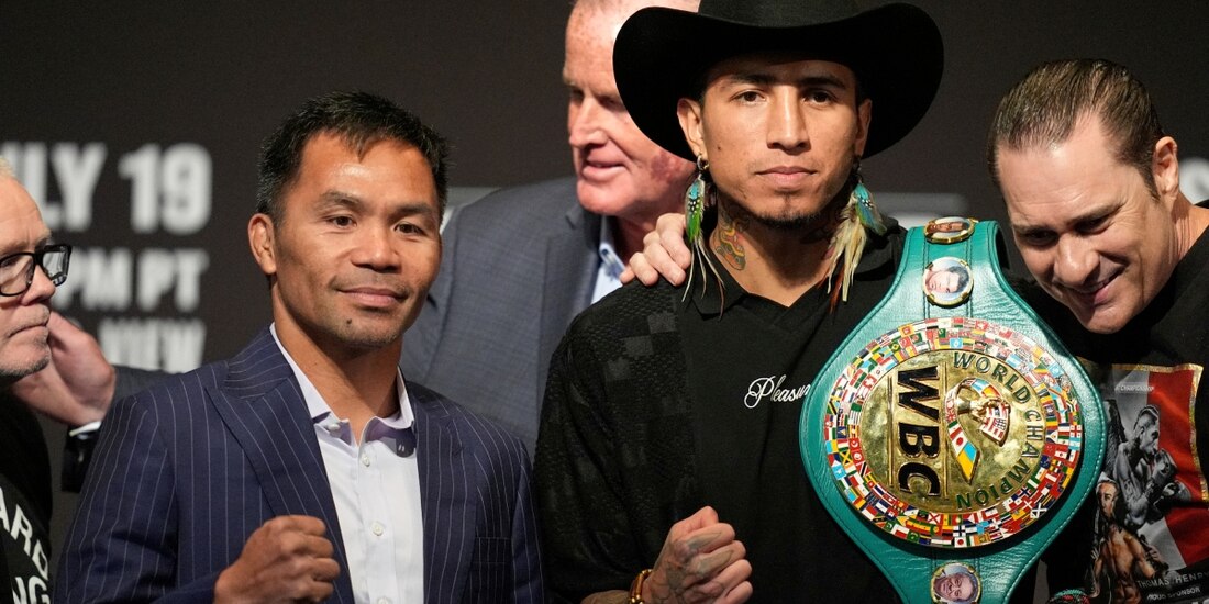 Manny Pacquiao y Mario Barrios pelean por el título welter del CMB