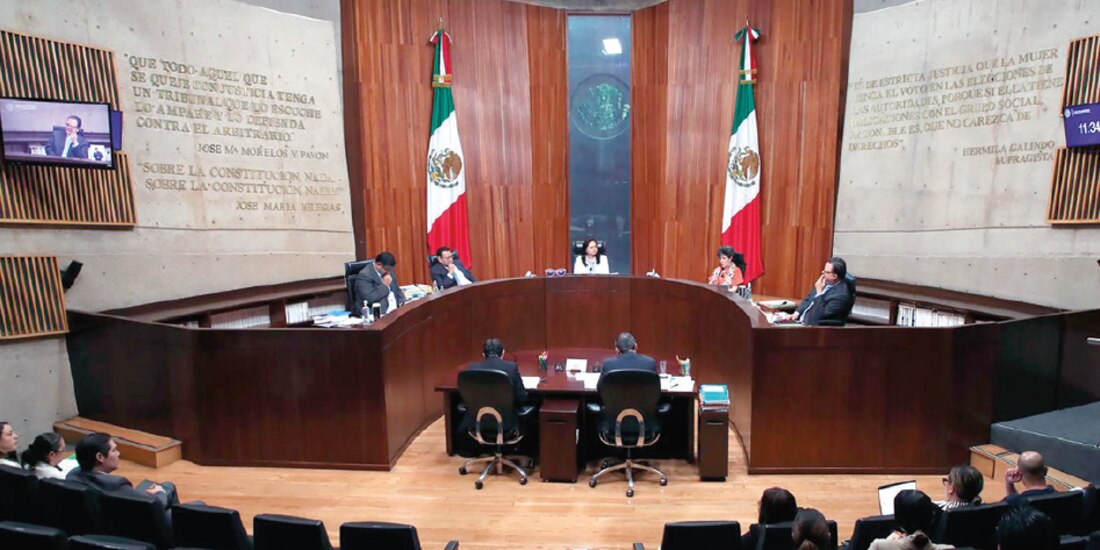 Sesión de la Sala Superior del TEPJF, en una fotografía ilustrativa.