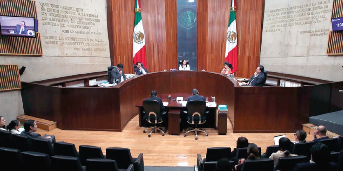 Sesión ordinaria de la Sala Superior del TEPJF, en una fotografía ilustrativa.