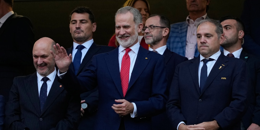 El rey Felipe VI en el Estadio Guadalajara.