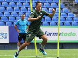 Andrés Guardado durante una sesión de entrenamiento con el Betis el año pasado.
