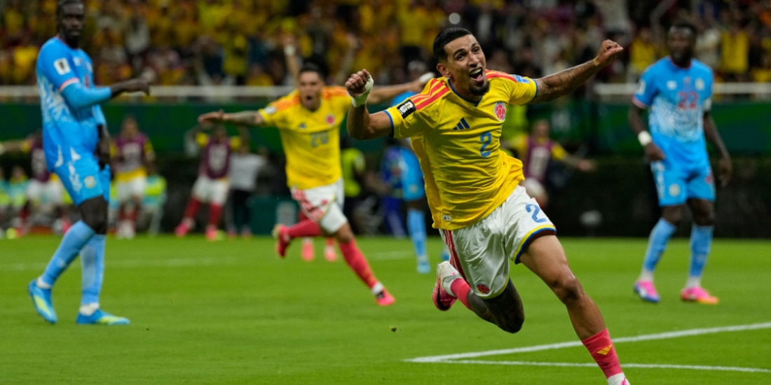 Daniel Muñoz festeja su segundo gol en el Mundial 2026.
