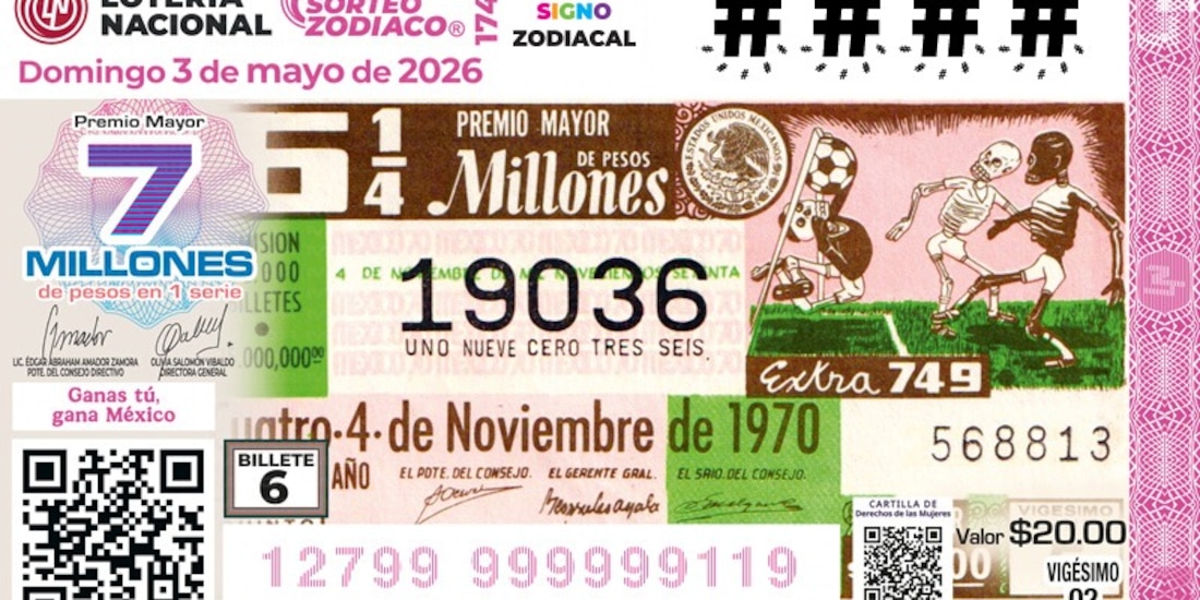 Billete de la Lotería Nacional.