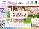 Billete de la Lotería Nacional.