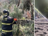 Bomberos atienden afectaciones en la CDMX por intensas lluvias del sábado.