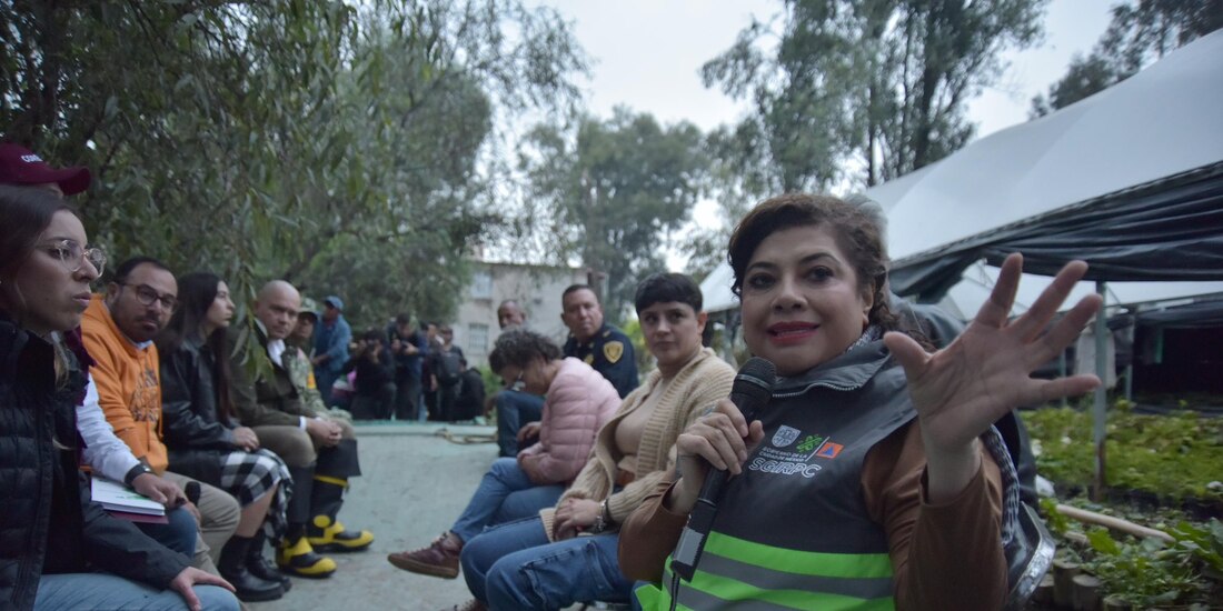 Clara Brugada, durante recorrido en la CDMX.