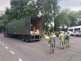 Secretaría de la Defensa Nacional traslada en tractocamiones ayuda humanitaria a Venezuela.
