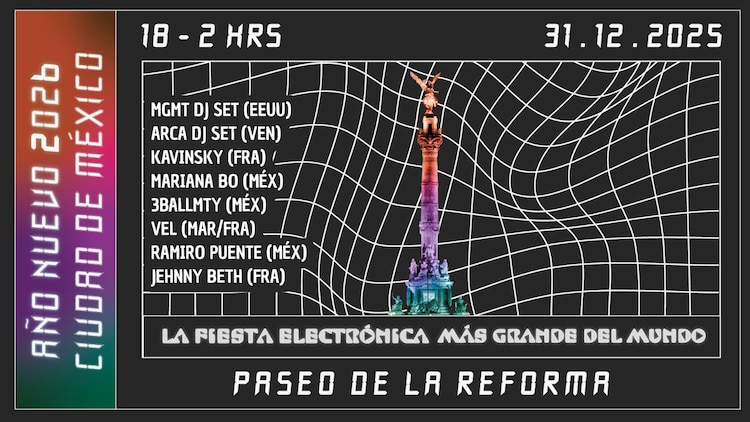 MGMT, Kavisnky y Arca encabezan la cartelera del concierto de año nuevo 2025-2026 en la Ciudad de México.