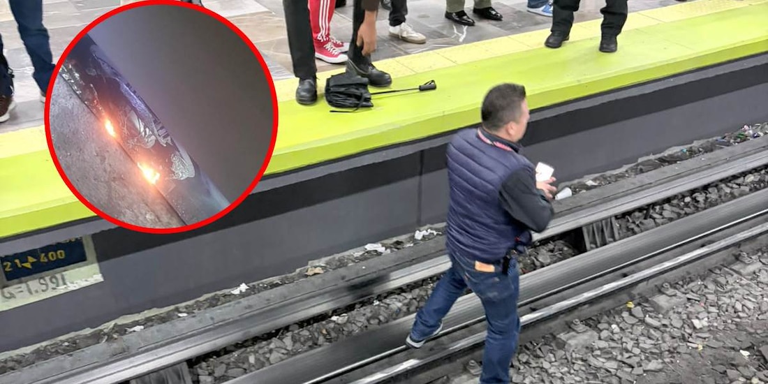 Caída de bastón en el Metro provoca cortocircuito en Línea 1.