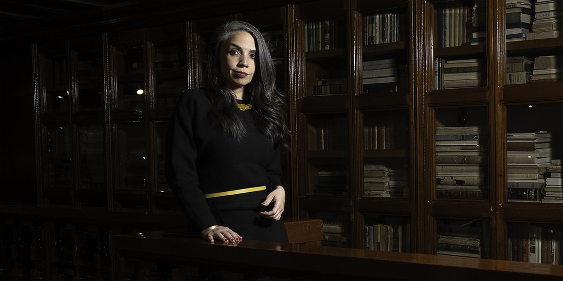 Giovana Jaspersen, directora
del museo, tras
la entrevista.