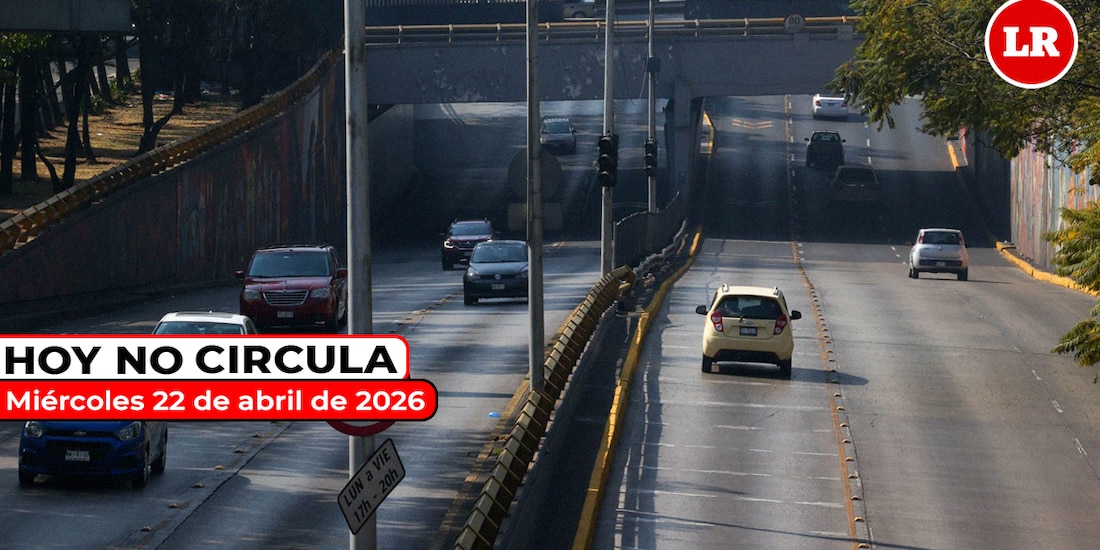 Revisa cómo aplica el Hoy No Circula este miércoles 22 de abril de 2026 en la Zona Metropolitana del Valle de México.