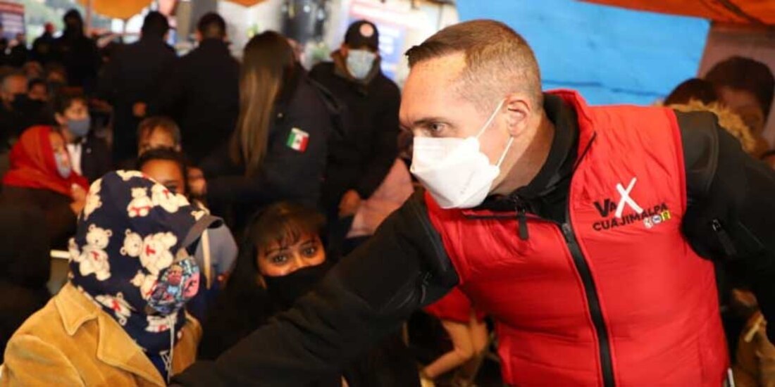 El candidato de la coalición PRI, PAN, PRD, “Va por Cuajimalpa”, Adrián Rubalcava Suárez,