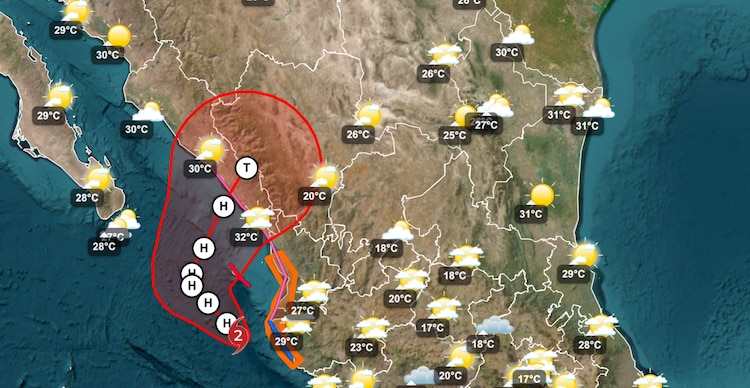 Trayectoria del huracán Simón