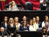legisladores del PAN, ayer, al intervenir en la sesión ordinaria de la Cámara baja.
