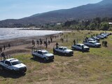 Cuerpos policiales en Michoacán.
