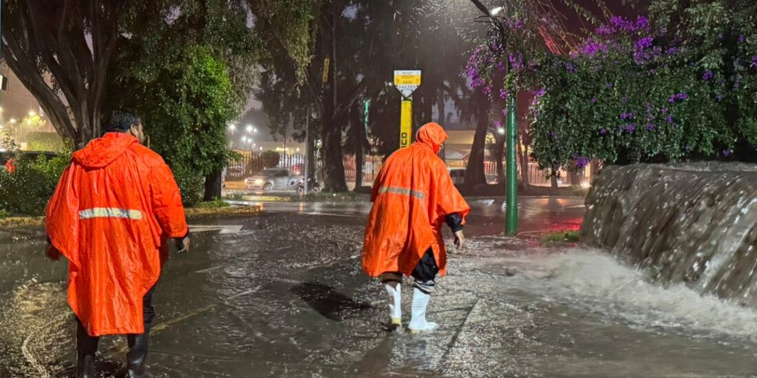 Así luce Xochimilco por las fuertes lluvias de este jueves.