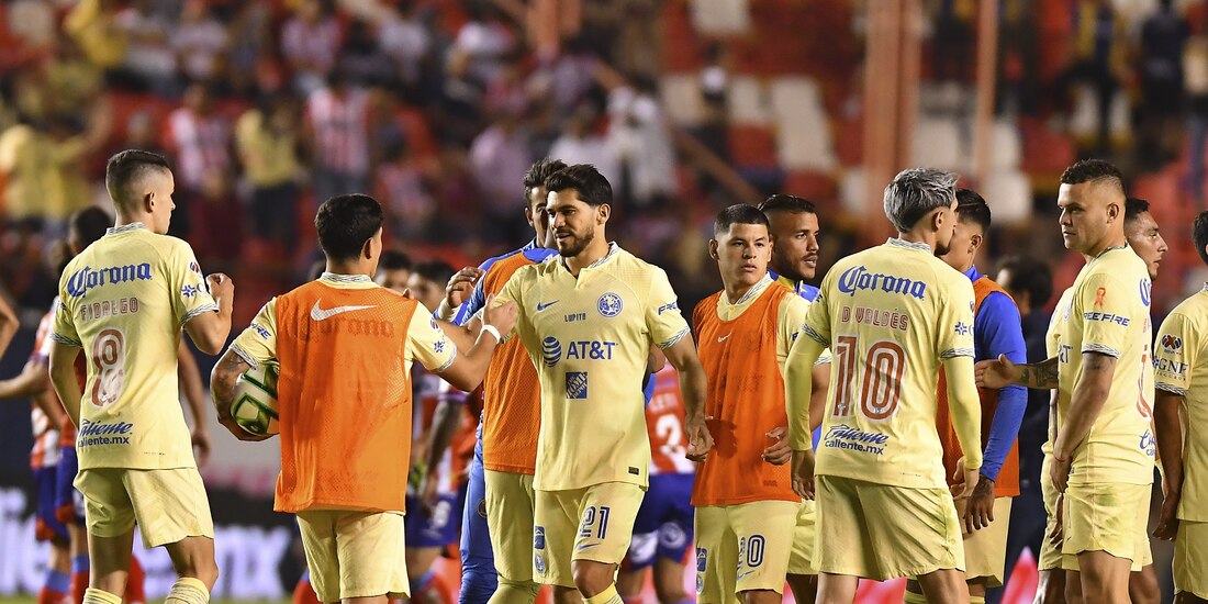 Jugadores del América tras el partido de ida de cuartos de final del Torneo Clausura 2023 de la Liga MX ante Atlético de San Luis