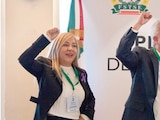 MARCO GARCÍA toma protesta como líder de la FSTSE, el 7 de marzo de 2025.