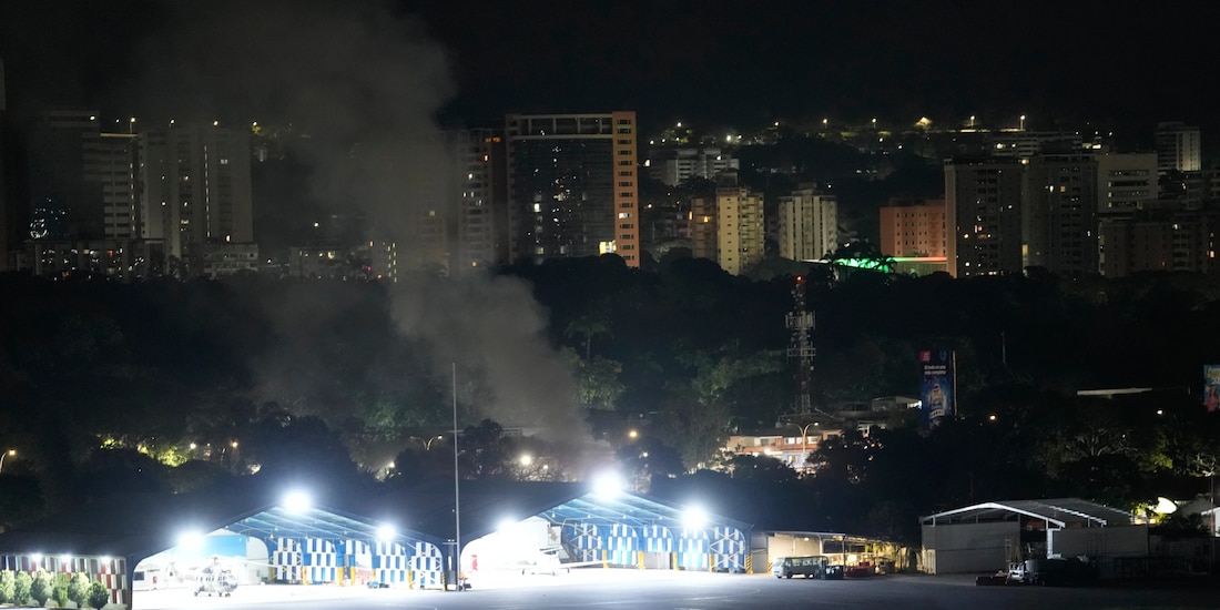 Ataque al aeropuerto militar de La Carlota en Caracas, Venezuela, el sábado 3 de enero de 2026.