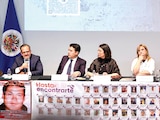 Funcionarios de la Comisión Interamericana, Gobernación, Cancillería y colectivos, ayer, en la presentación de un informe.