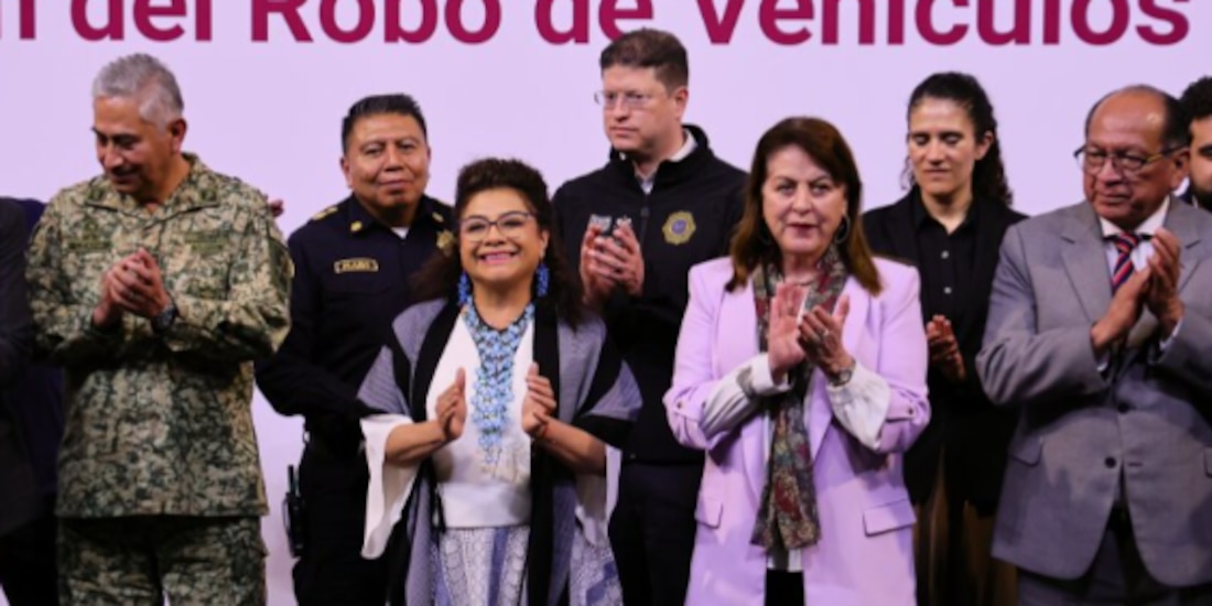 La Jefa de Gobierno, Clara Brugada Molina; el secretario de Seguridad Ciudadana de la CDMX, Pablo Vázquez; la gobernadora de Morelos, Margarita González Saravia, y la fiscal capitalina, Bertha María Alcalde, ayer.