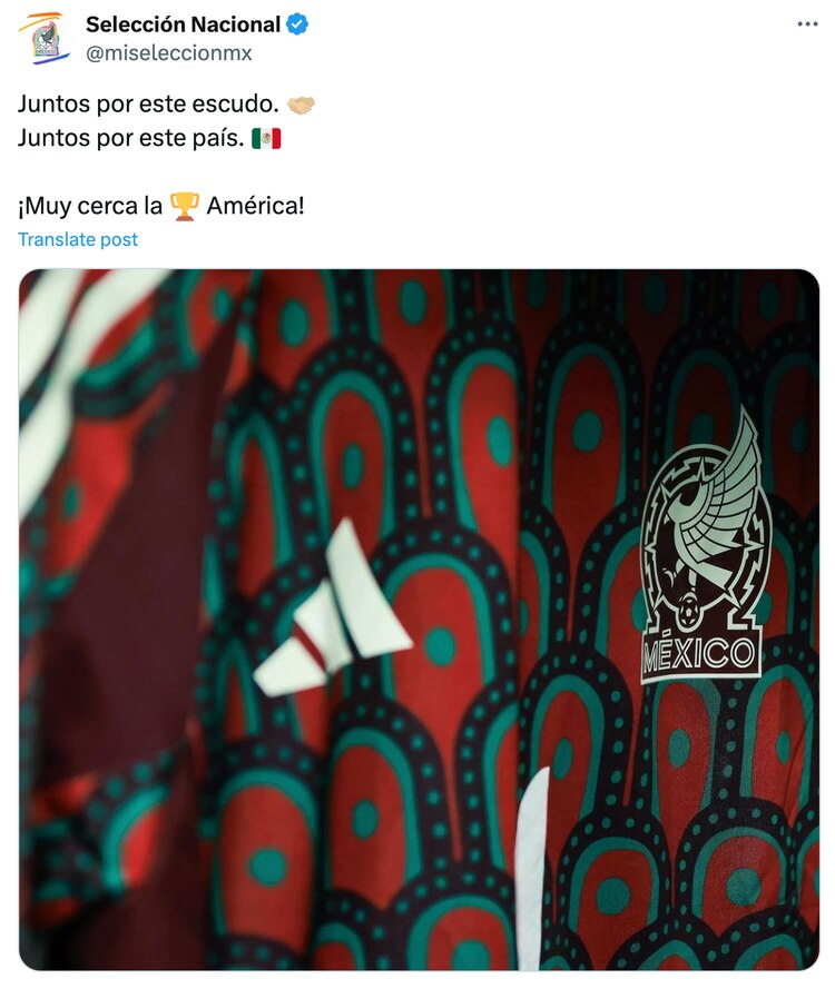 La playera con la que la Selección Mexicana jugará la Copa América 2024.