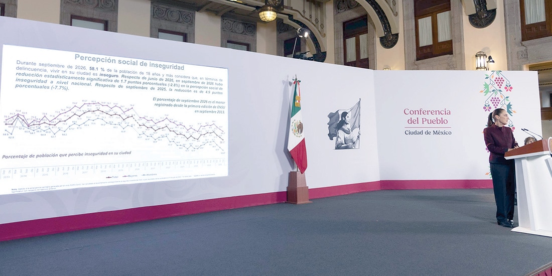 SHEINBAUM, ayer, en Palacio Nacional.
