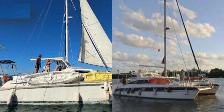 Aspecto de los veleros que desaparecieron en su trayecto en Cuba.