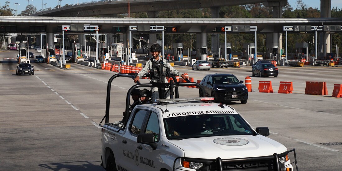Personal de la Guardia Nacional, ayer, en la alcaldía Tlalpan, CDMX.