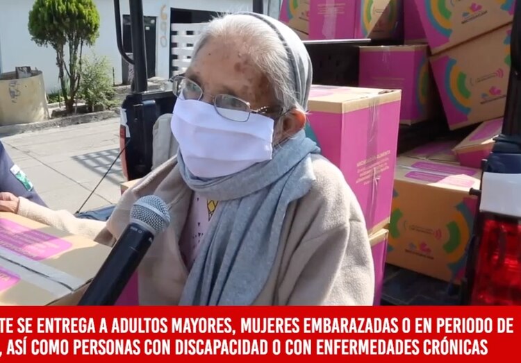 Entrega de despensas.