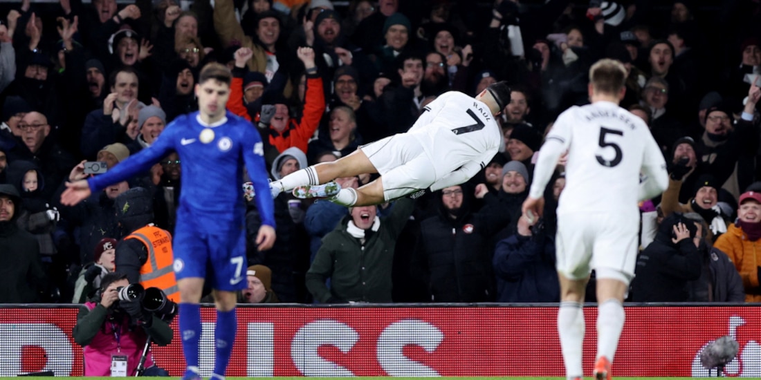 Raúl Jiménez consiguió su quinto gol de la temporada ante el Chelsea.