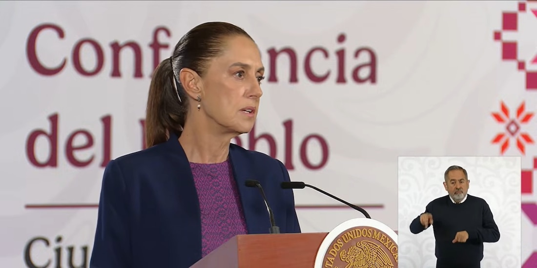Claudia Sheinbaum, Presidenta de México, este miércoles en Palacio Nacional.