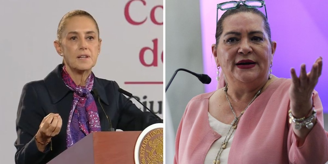 Claudia Sheinbaum (izq.) pidió "no adelantarse" sobre posibles implicaciones legales por controversias de Guadalupe Taddei (der.) como consejera presidenta del INE.
