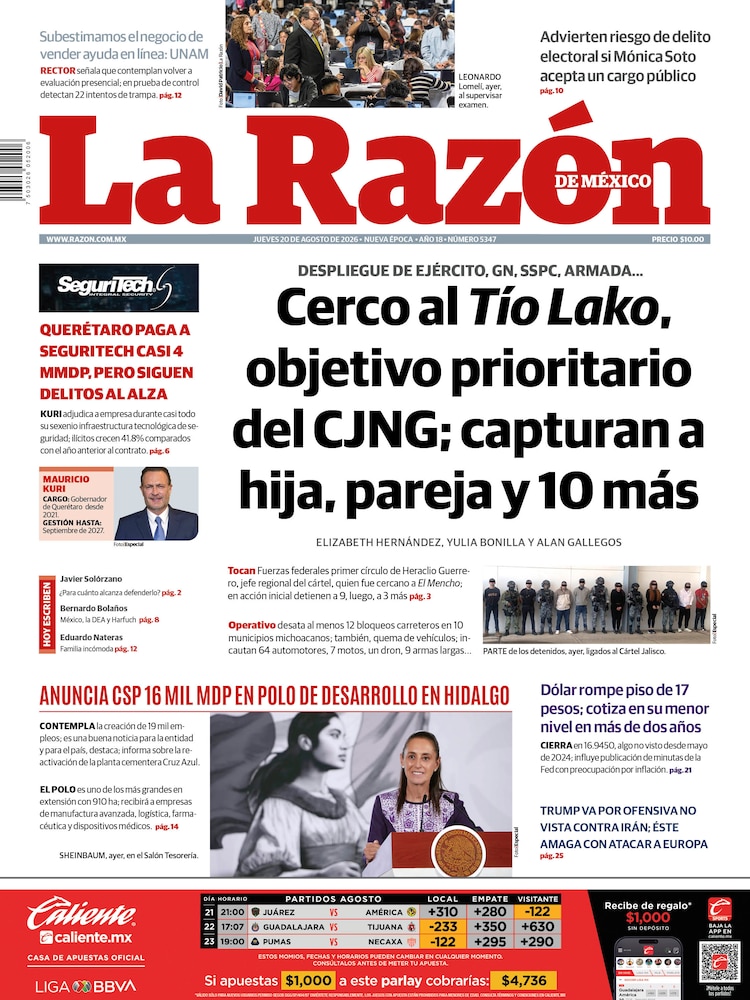 La Razón 20 Agosto 2026