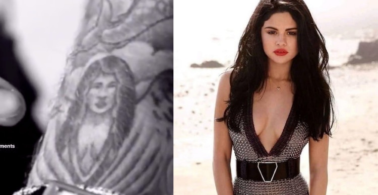 Tatuaje que tiene Justin Bieber de Selena Gomez