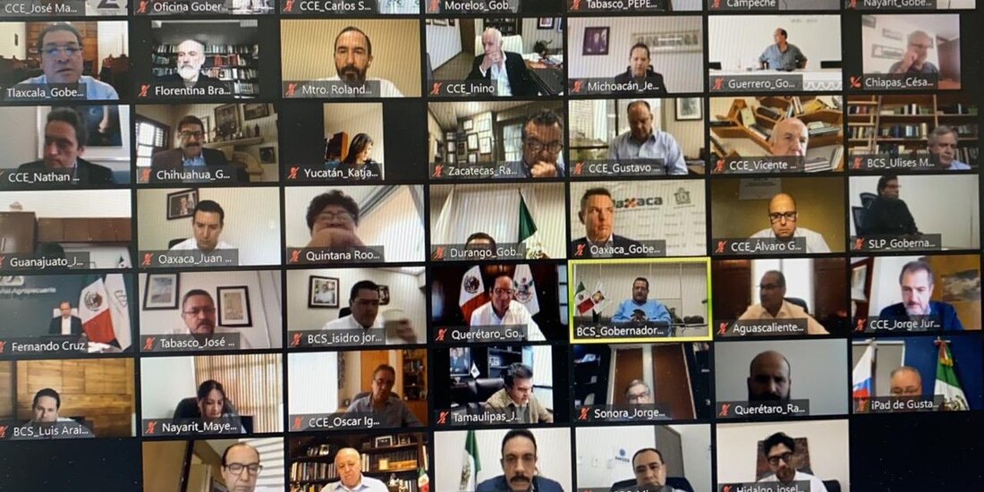 Además del Goan, integrantes de la Conago sostuvieron una reunión virtual con dirigentes del CCE, para abordar estrategias de recuperación, ayer.