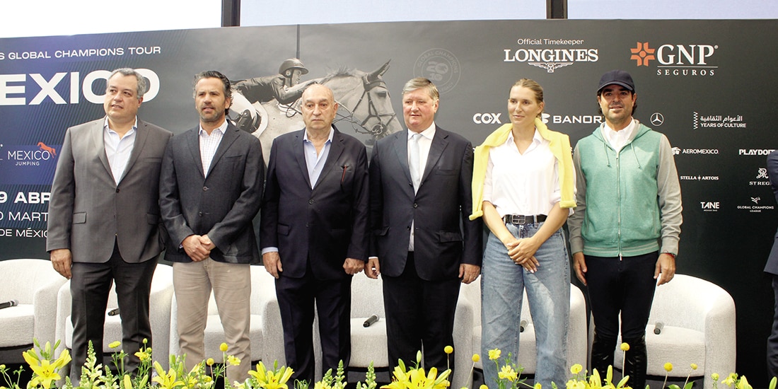 LOS ORGANIZADORES del LGCT México en una conferencia de prensa, ayer.