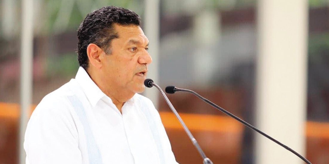 EL MANDATARIO de Tabasco, el morenista Javier May Rodríguez, ayer, en la Muestra Mexicana del Cebú 2026
