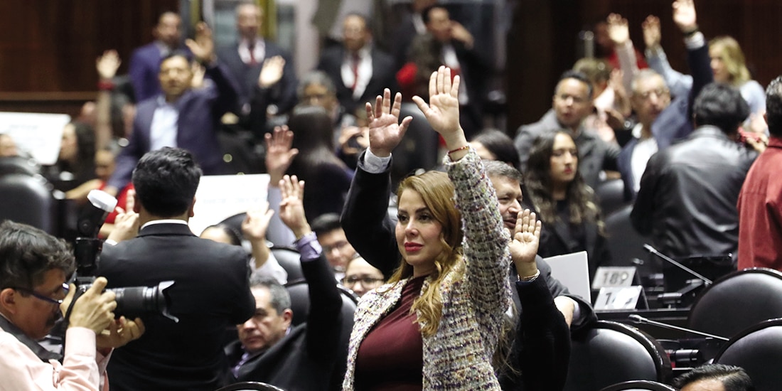 Votación, ayer, durante la sesión de la Cámara de Diputados.