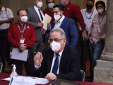 El coordinador de Seguridad de Jalisco en une reunión el pasado 17 de junio.