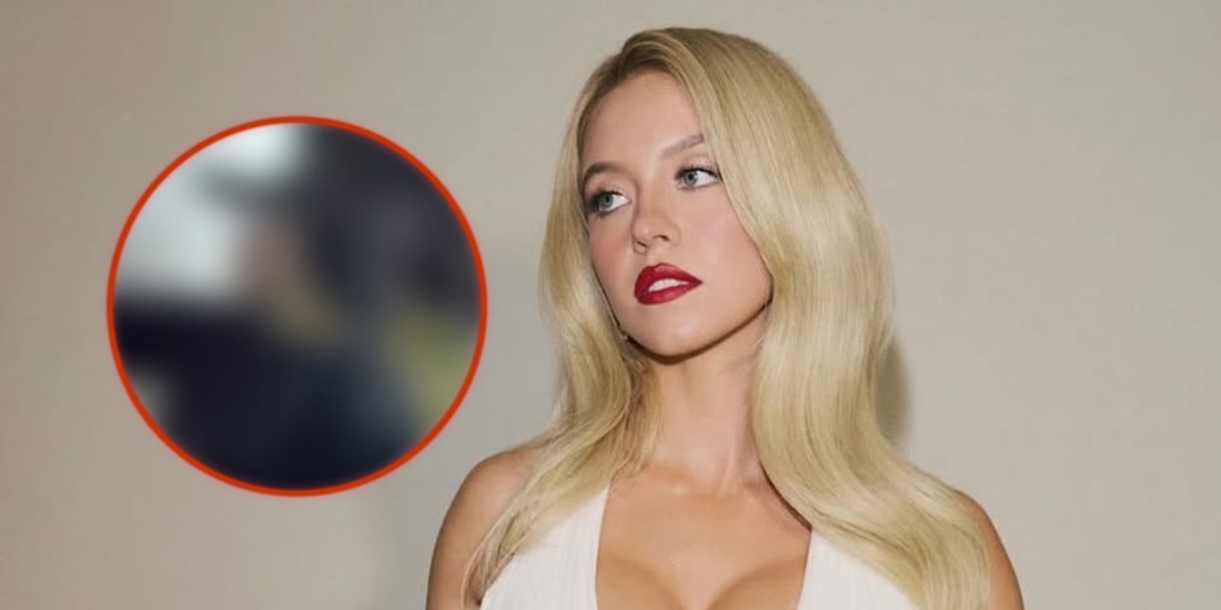 Sydney Sweeney cuelga lencería en el letrero de Hollywood