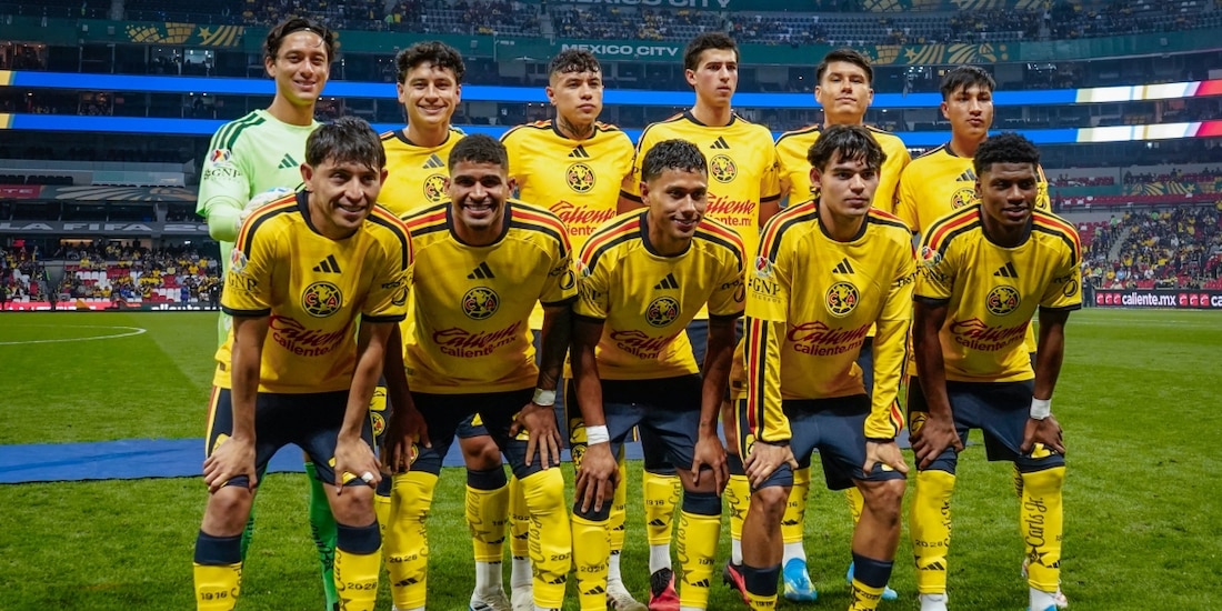 América antes de un partido en el Torneo Apertura 2026 de la Liga MX