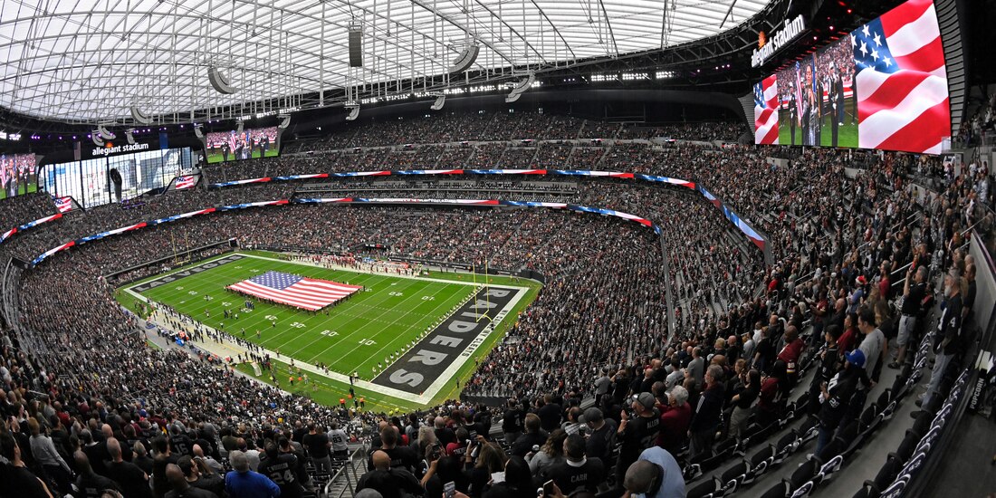 El Allegiant Stadium de Las Vegas, el pasado 5 de diciembre previo al duelo entre Raiders y Washington en la Semana 13 de la NFL.